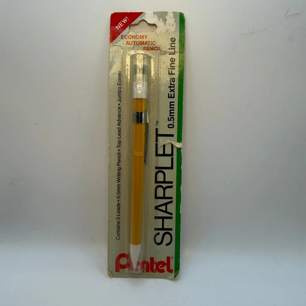 Pentel Sharplet Mechanical Pencil 0.5mm Yellow Vintage P15BP New Extra Fine Line